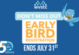 Image that says "Dont Miss Out! Early Bird pricing ends July 31st" on a blue background and an image of a cartoon bird in the upper right.